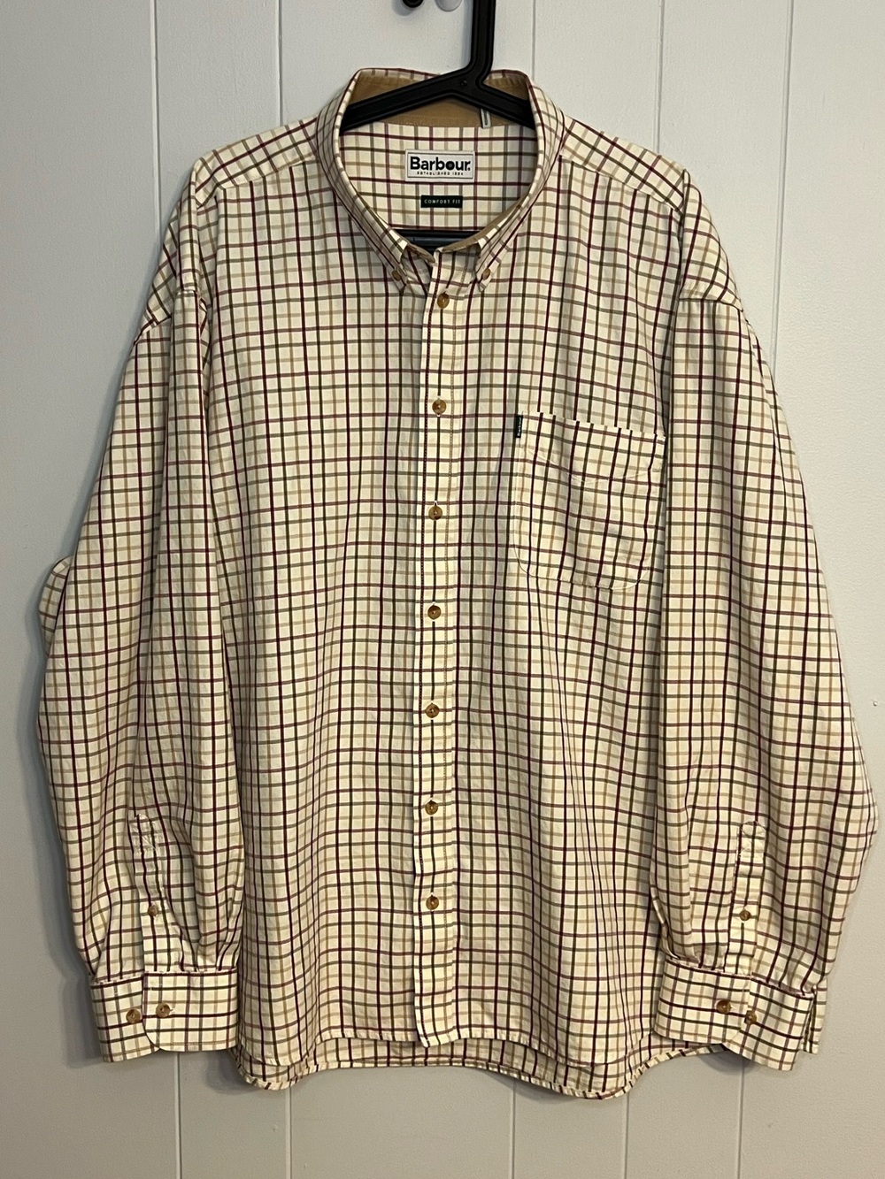 Barbour Sporting Tattersall Long Sleeve Shirt Size XXL